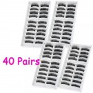 40 Pairs New Makeup Long Fake False Eyelashes Eye Lash Set