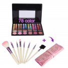 78 Color Eyeshadow Palette + 8pcs Brush Makeup Set