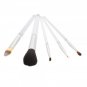 Makeup Brush Set Beauty 5 pcs Cosmetic with Transparent Acrylic Handle