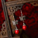 chinese style butterfly dangle earrings