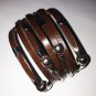 revival unisex multiple loops leather bracelet