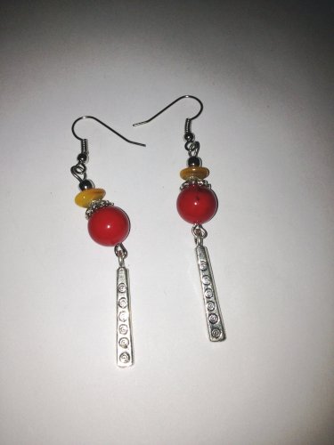 revival nalional style tibetan silver color beads earrings
