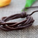 Korean style revival handmade ox skin leather lovers' bracelets