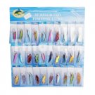 30 pcs Kinds of Fishing Lures Crankbait Minnow Poper Bass Baits Hooks Tackle