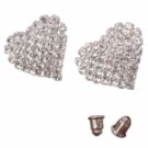 Fashion Heart-shaped Crystal Stud Earrings