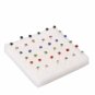 18 Pairs Round Shape Rhinestone Stud Earrings Mixed Color