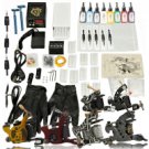 6 Gun Tattoo Machine Kit Needles Grips Tips 8 Inks TM01005