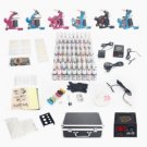 DRAGONHAWK Professional 6 Tattoo Machines Kit with LCD Power Supply 54 Inks