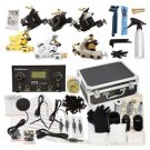 6 Gun Tattoo Machines Kit LCD Power Supply 50 Needles