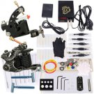 2 Guns Tattoo Machines Kit Power Gloves Practice Skin