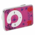 TM03 Butterfly Clip C shaped MP3 Player Pink