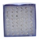 48Pcs White Diamond Earrings