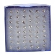 48Pcs White Diamond Earrings