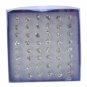 48Pcs White Diamond Earrings