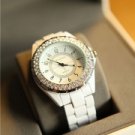 Fashion Luxury Quartz Crystal Alloy Women / Lady Wrist Watch White