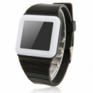 LED New Ultra-thin Silicone Band Digital Date Watch Black