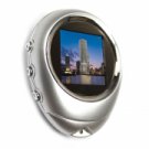 1.5" 16MB Large Size Egg Shaped Key Chain Digital Photo Frame Silver