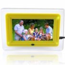 7" Lighting Edge Rectangle Digital Photo Frame with 2GB Memory Card Yellow