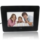 7" Figure Screen Wire Drawing Digital Photo Frame with 2GB Memory Card Black