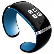 L12S OLED Bluetooth V3.0 Stylish Touch Screen Smart Bracelet Blue + Black
