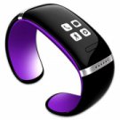 L12S OLED Bluetooth V3.0 Stylish Touch Screen Smart Bracelet Purple + Black