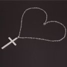 Silver Classic Shining Cross Necklace