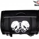 Motorcycle Sissy Bar Bag - Trunk Style Bag with Skull