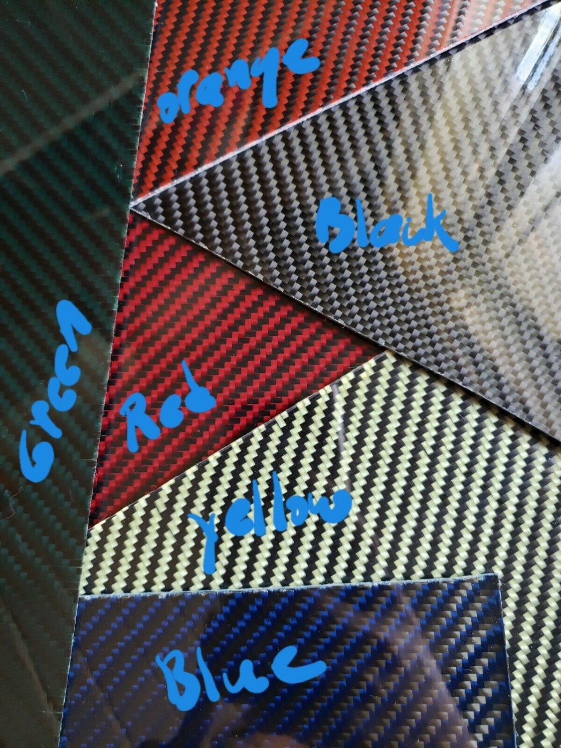 12"x24"x1/32" 2x2 Twill Carbon Fiber Fiberglass Sheet Panel Glossy One Side