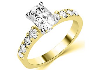 1.6 CARAT WOMENS DIAMOND ENGAGEMENT WEDDING RING CUSHION CUT SHAPE YELLOW GOLD