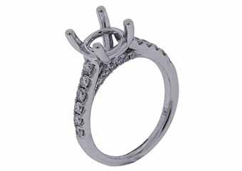.78 CARAT WOMENS DIAMOND ENGAGEMENT RING SEMI-MOUNT ROUND CUT WHITE GOLD