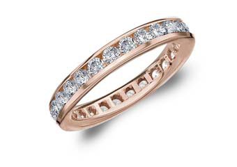 DIAMOND ETERNITY BAND WEDDING RING ROUND CHANNEL SET 14KT ROSE GOLD 1.50 CARATS