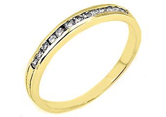 1/4 CARAT WOMENS BRILLIANT ROUND CUT DIAMOND RING WEDDING BAND YELLOW GOLD