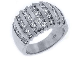 2.08 CARAT WOMENS BRILLIANT ROUND CUT DIAMOND RING WEDDING BAND WHITE GOLD