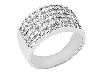 1.5 CARAT WOMENS BRILLIANT ROUND CUT PRONG DIAMOND RING WEDDING BAND WHITE GOLD
