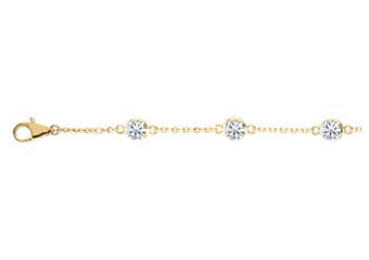 WOMENS 1.25 CARAT DIAMONDS BY THE YARD BRACELET 14KT YELLOW GOLD ID # 247-BY-4