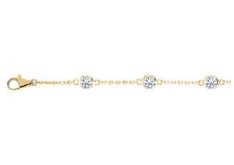 WOMENS 2.50 CARAT DIAMONDS BY THE YARD NECKLACE YELLOW GOLD (ID # 247-BNY-4)
