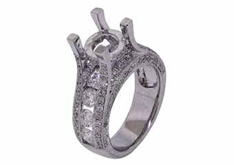 2.52 CARAT WOMENS DIAMOND ENGAGEMENT RING SEMI-MOUNT ROUND CUT WHITE GOLD