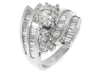 WOMENS 3.28CT BRILLIANT ROUND DIAMOND ENGAGEMENT RING