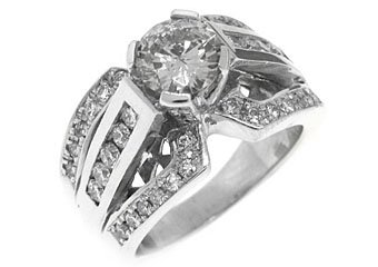 2.3 CARAT WOMENS DIAMOND ENGAGEMENT WEDDING RING BRILLIANT ROUND CUT WHITE GOLD