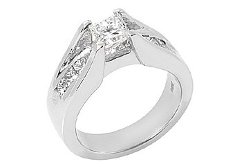 1.7 CARAT WOMENS DIAMOND ENGAGEMENT WEDDING RING PRINCESS SQUARE CUT WHITE GOLD