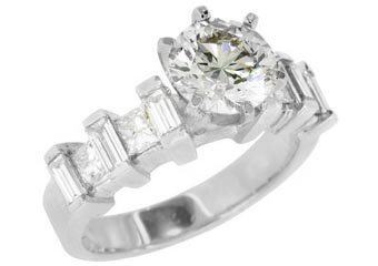 2 CARAT WOMENS DIAMOND ENGAGEMENT WEDDING RING ROUND PRINCESS CUT WHITE GOLD