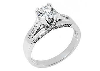 1.25CT WOMENS DIAMOND ENGAGEMENT WEDDING RING BRILLIANT ROUND CUT WHITE GOLD