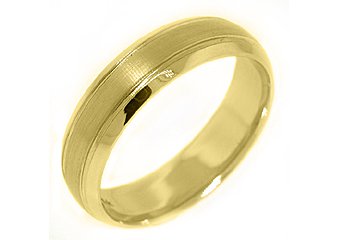 MENS WEDDING BAND ENGAGEMENT RING 14KT YELLOW GOLD BRUSHED SAND FINISH 6mm