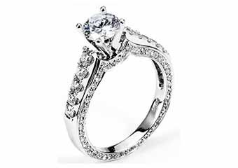 WOMENS DIAMOND ENGAGEMENT RING ROUND CUT 1.93 CARAT 18K WHITE GOLD