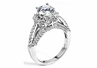 WOMENS DIAMOND ENGAGEMENT HALO RING ROUND CUT 2.47 CARAT 18K WHITE GOLD