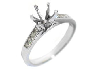 1/4 CARAT WOMENS DIAMOND ENGAGEMENT RING SEMI-MOUNT ROUND CUT WHITE GOLD