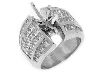 4 CARAT WOMENS DIAMOND ENGAGEMENT RING SEMI-MOUNT MARQUISE CUT WHITE GOLD