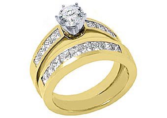 2.15 CARAT WOMENS DIAMOND ENGAGEMENT RING WEDDING BAND BRIDAL SET ROUND CUT