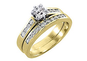 1.25 CARAT WOMENS DIAMOND ENGAGEMENT RING WEDDING BAND BRIDAL SET PRINCESS CUT