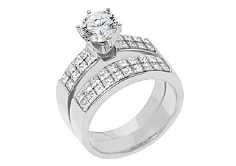 2.5CT WOMENS DIAMOND ENGAGEMENT RING WEDDING BAND BRIDAL SET ROUND WHITE GOLD